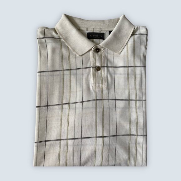 Van Heusen Short Sleeve Beige Button Up - Picture 5 of 7